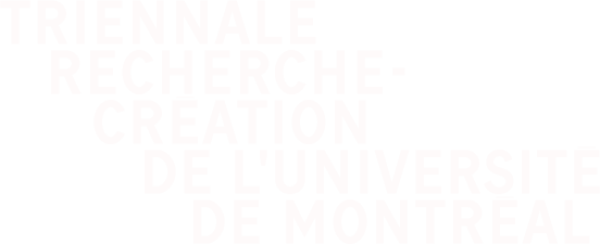 Logo de la triennale de recherche-création de l'Université de Montréal
